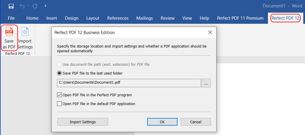 Integration in MS Office