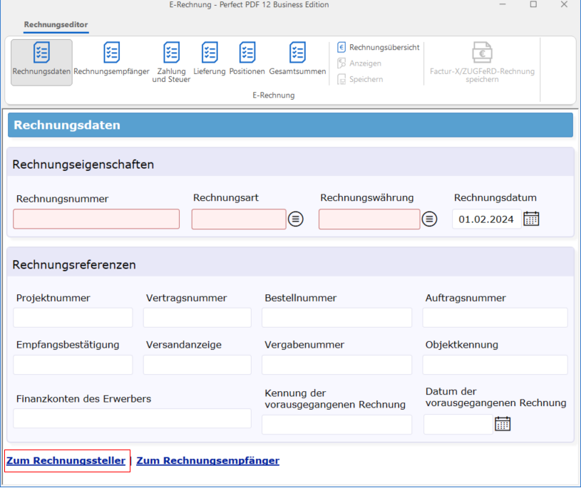 XRechnung properties
