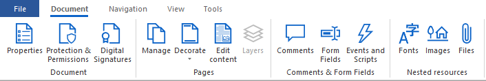 Edit PDF files