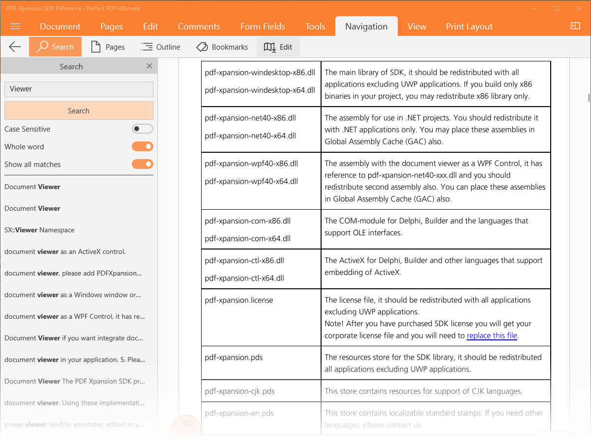 windows pdf search sdk